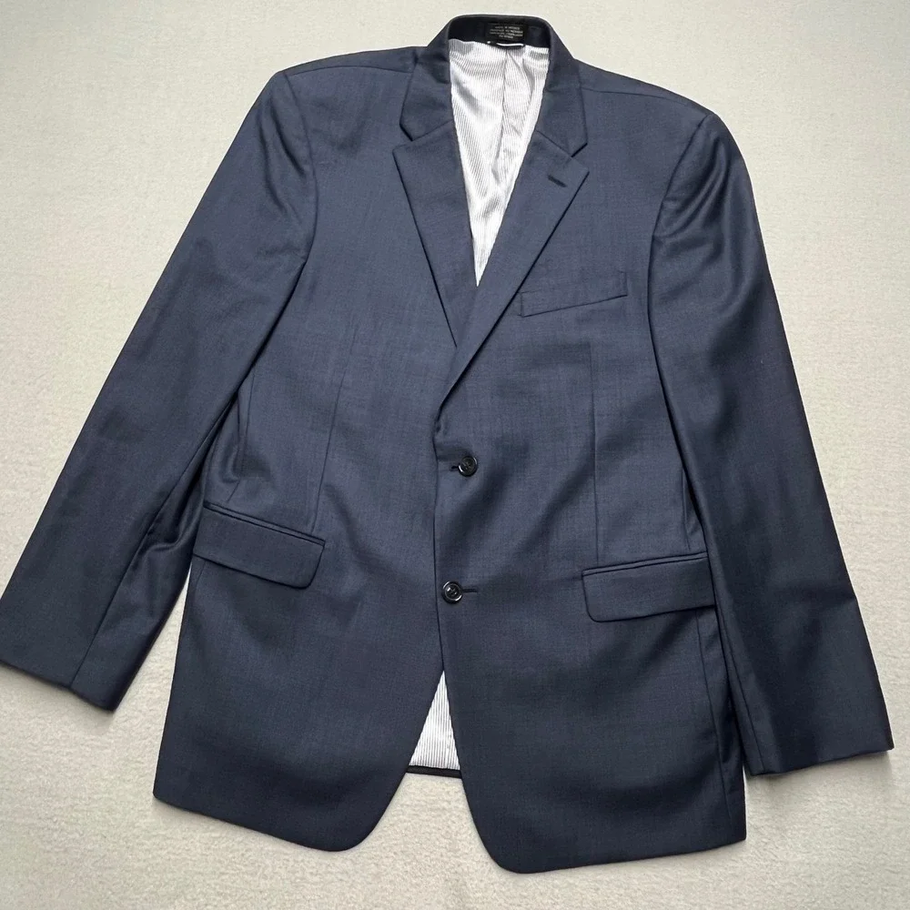 New Tommy Hilfiger Blazer Men Wool Suit Jacket Sport Coat 38R Nave Blue 2 button